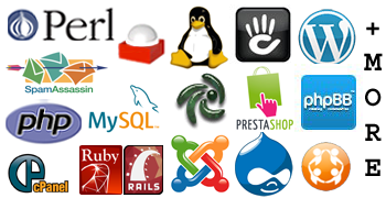 MySQL CentOS PHP Ruby Perl Java WordPress Concrete5 PhpBB Yabb Joomla Zencart Linux Prestashop and more Images